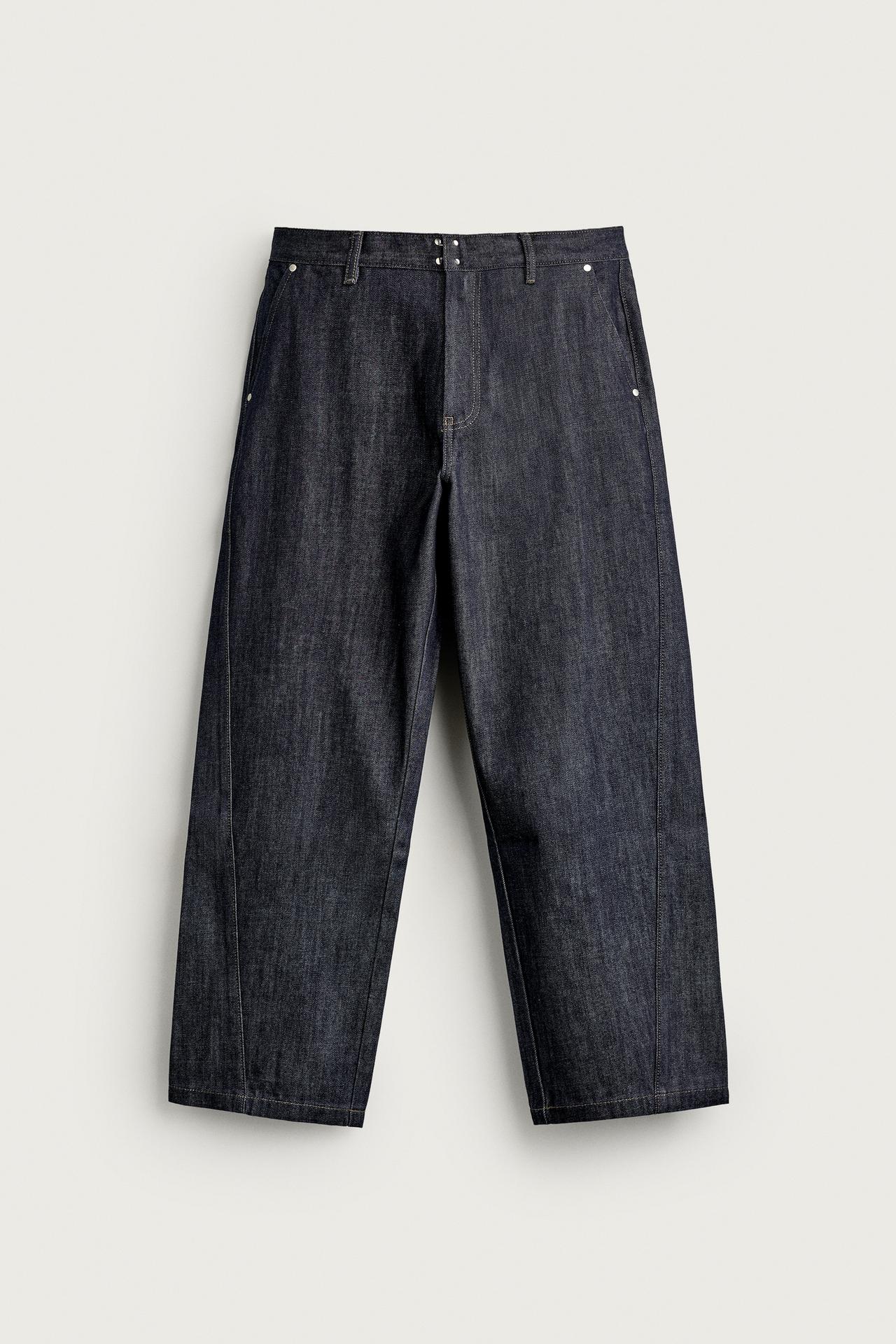 WIDE-FIT HOOK-FASTENING JEANS — Indigo