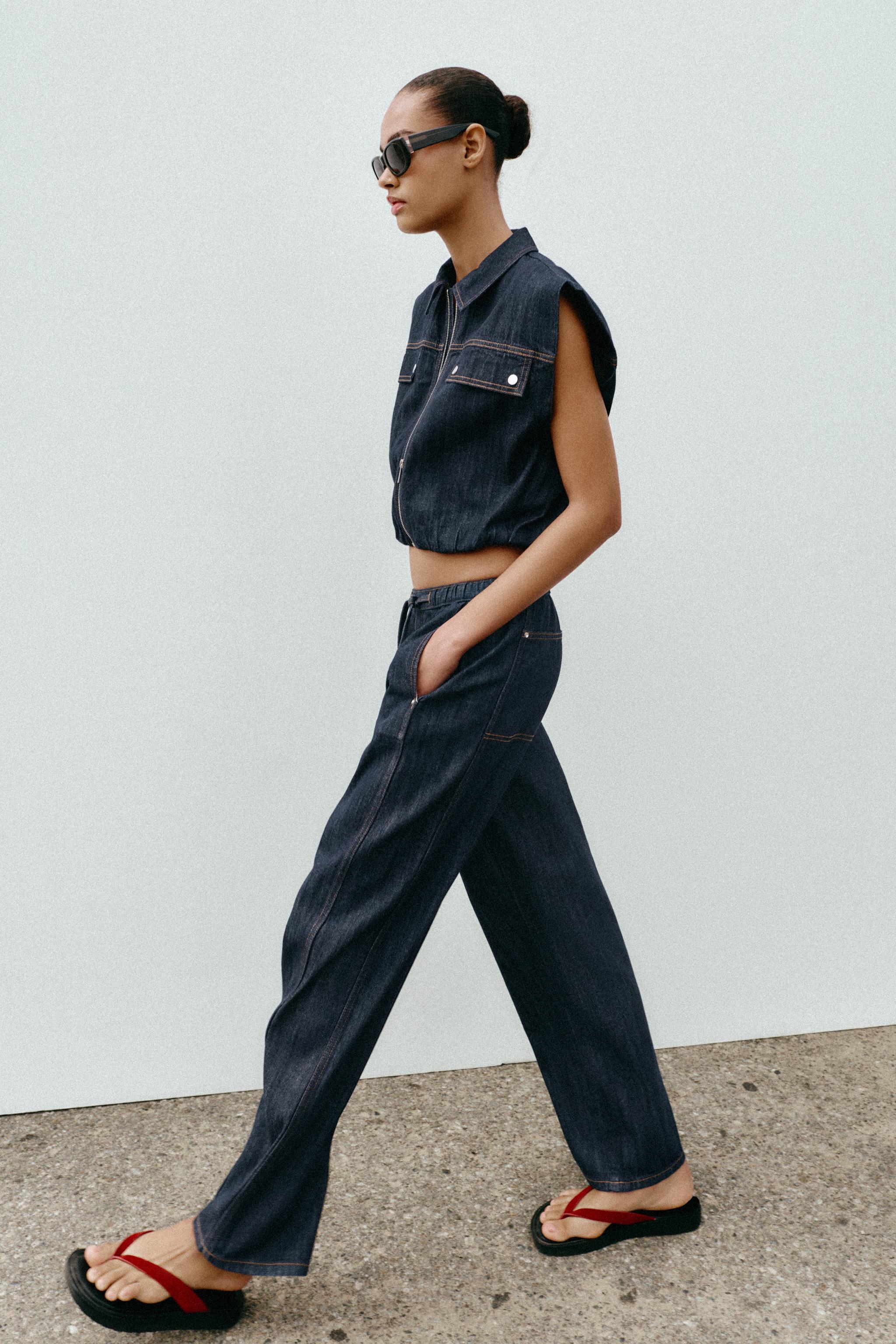 GILET Z1975 EN JEAN EFFET BALLON