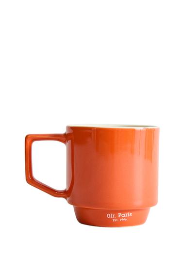 STONEWARE ESPRESSO MUG | 0FR. PARIS - Orange by Zara