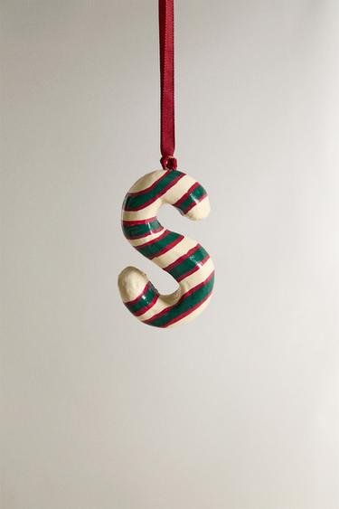 LETTER S CHRISTMAS TREE DECORATION - Green by Zara - Image 0