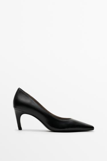 Leather high-heel shoe — Black 1