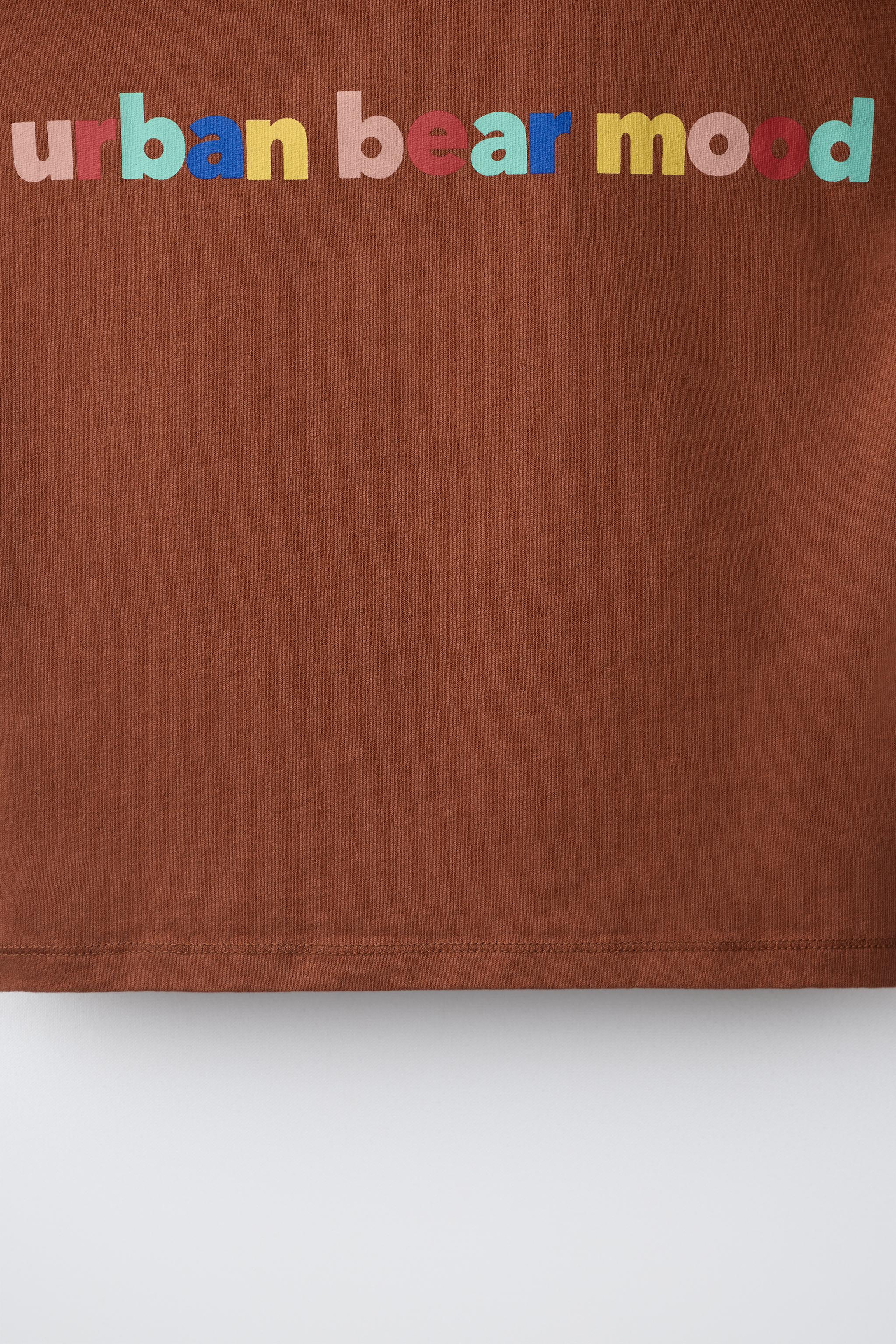 Детские футболки Zara BEAR PRINT T-SHIRT — фото 4
