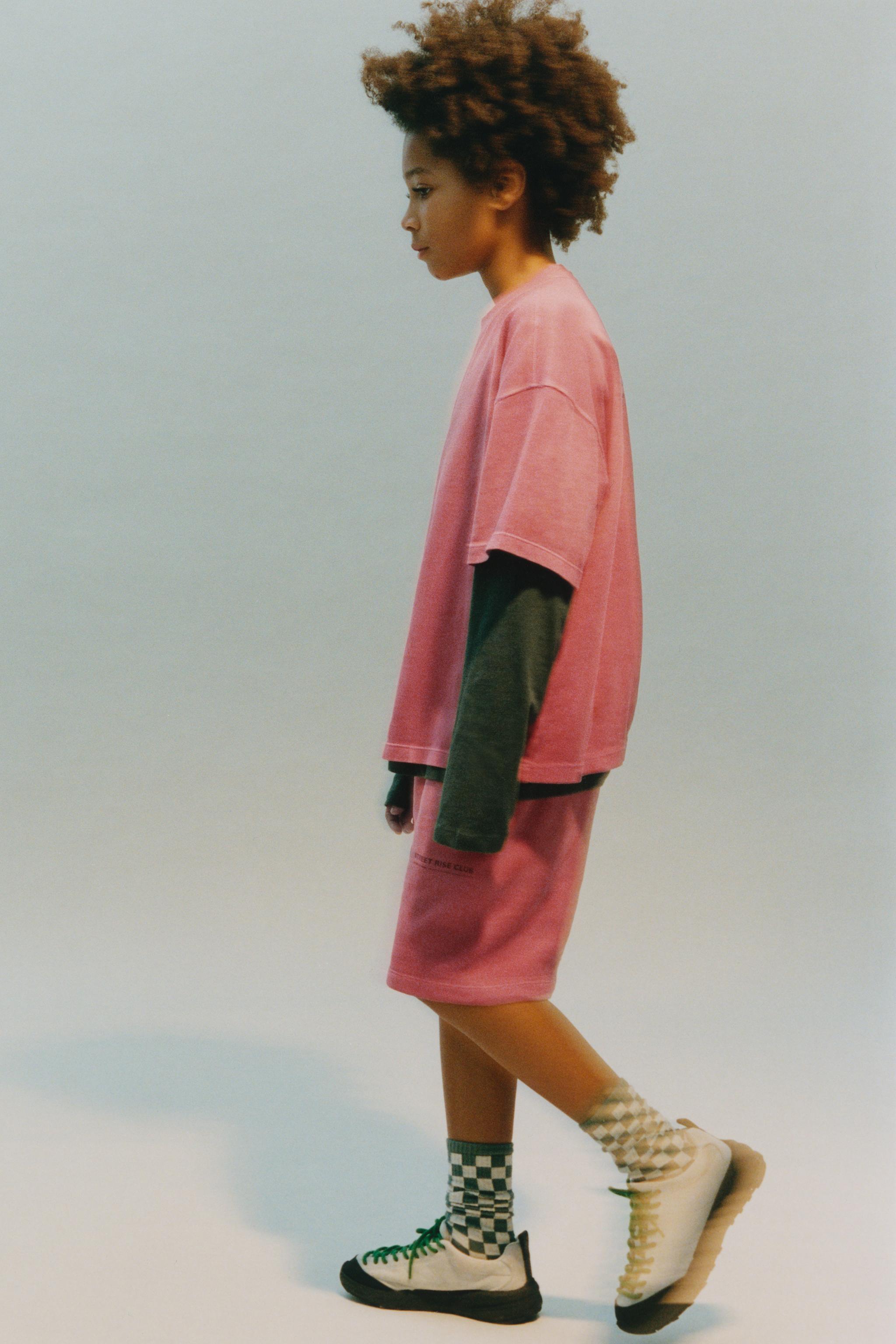 T-SHIRT AND BERMUDA SHORTS SET WITH TEXT