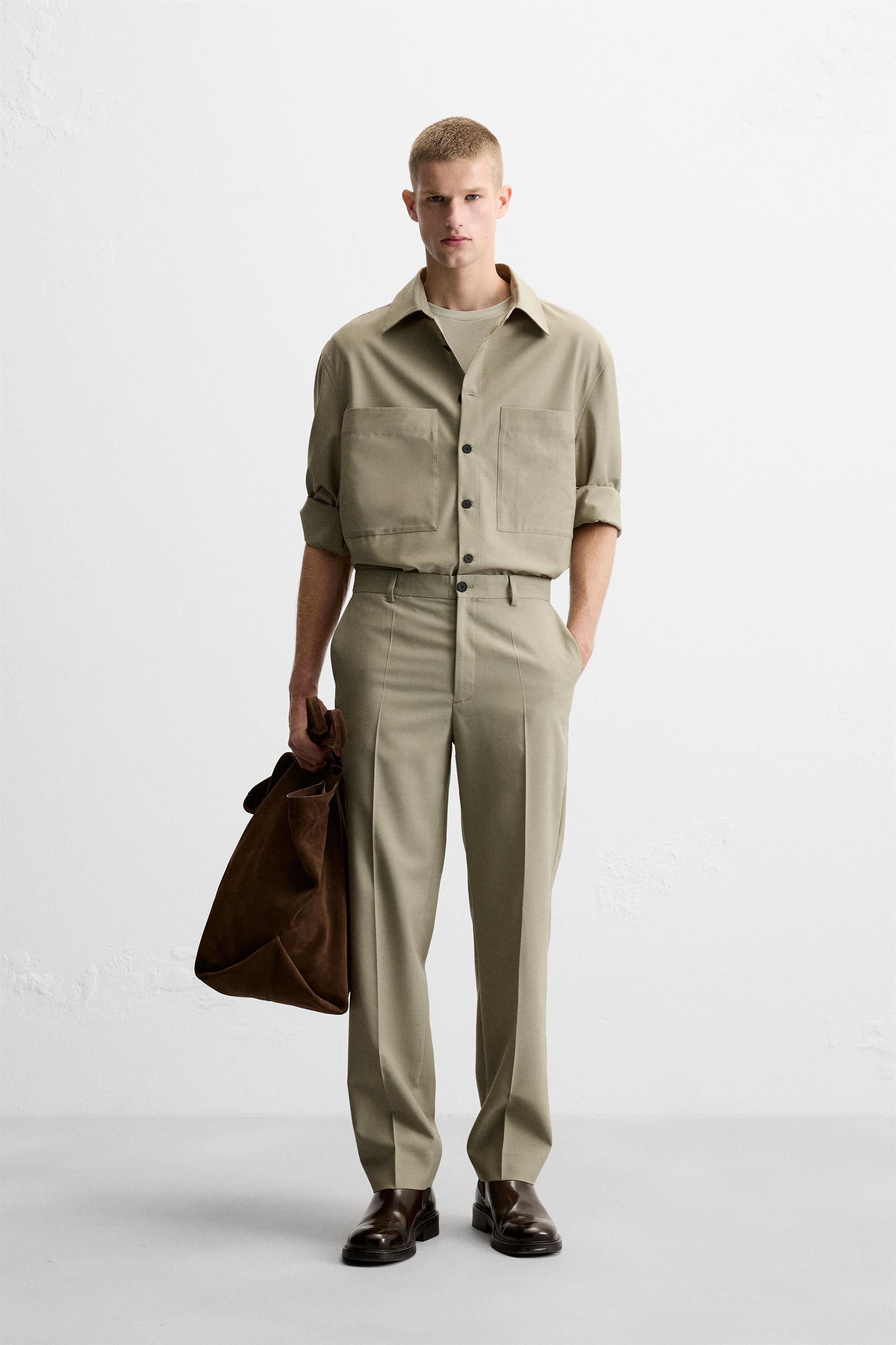 OVERSHIRT WITH POCKETS - LIMITED EDITION - Beige / Green | ZARA United  Kingdom