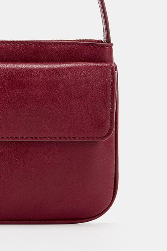 FLAP SHOULDER BAG - Red by Zara - Image 7