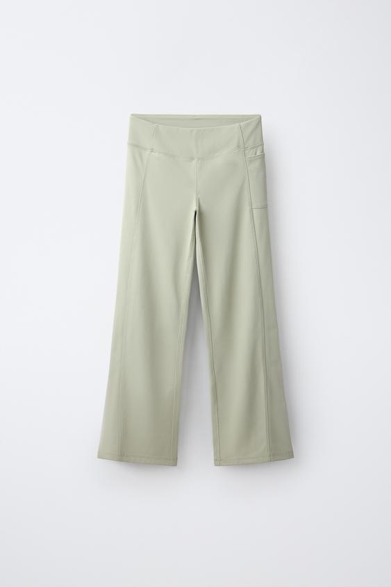 SPORTY TECHNICAL FLARE LEGGINGS - Greenish by Zara - Image 0