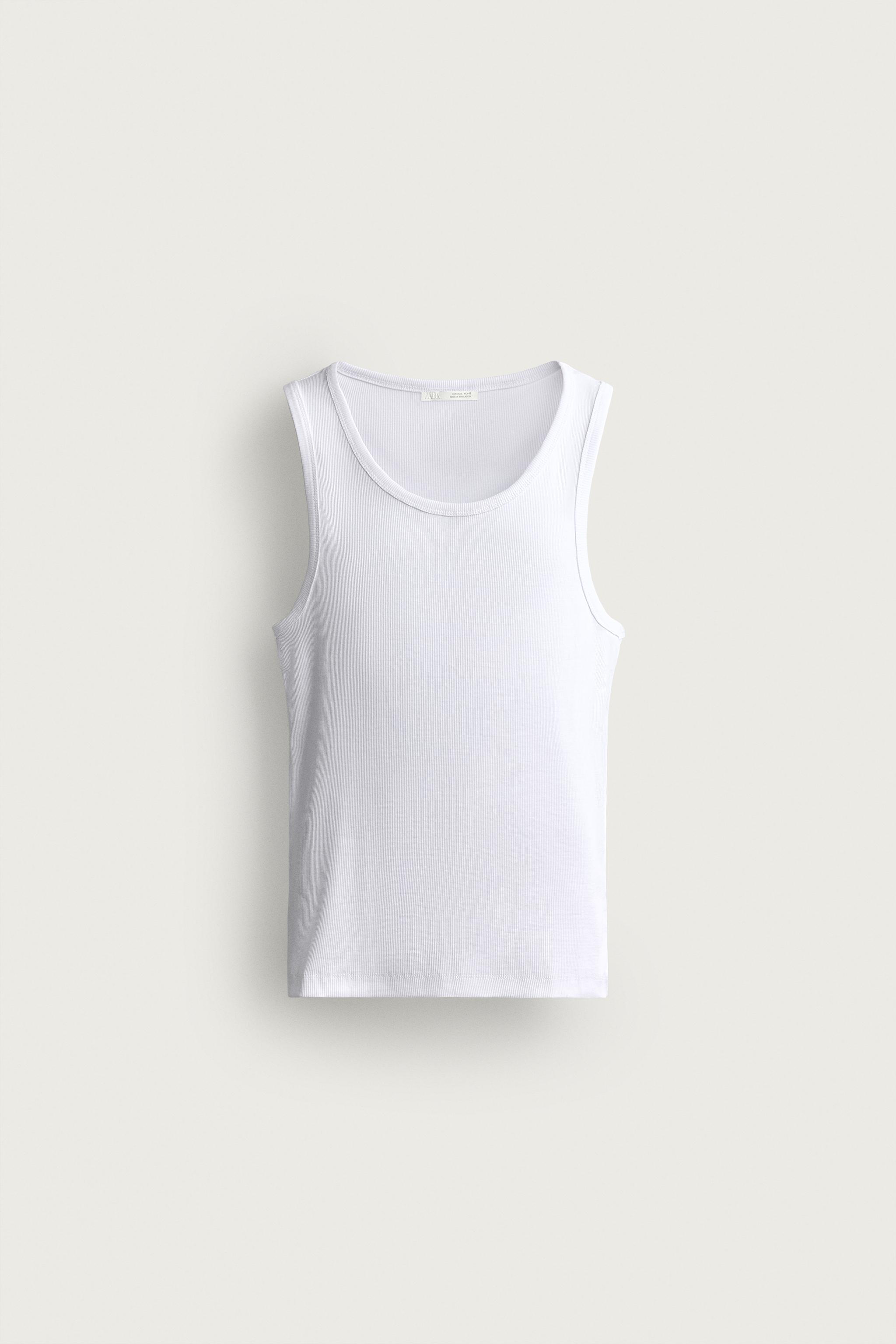 T-SHIRT DÉBARDEUR CÔTELÉ BASIQUE