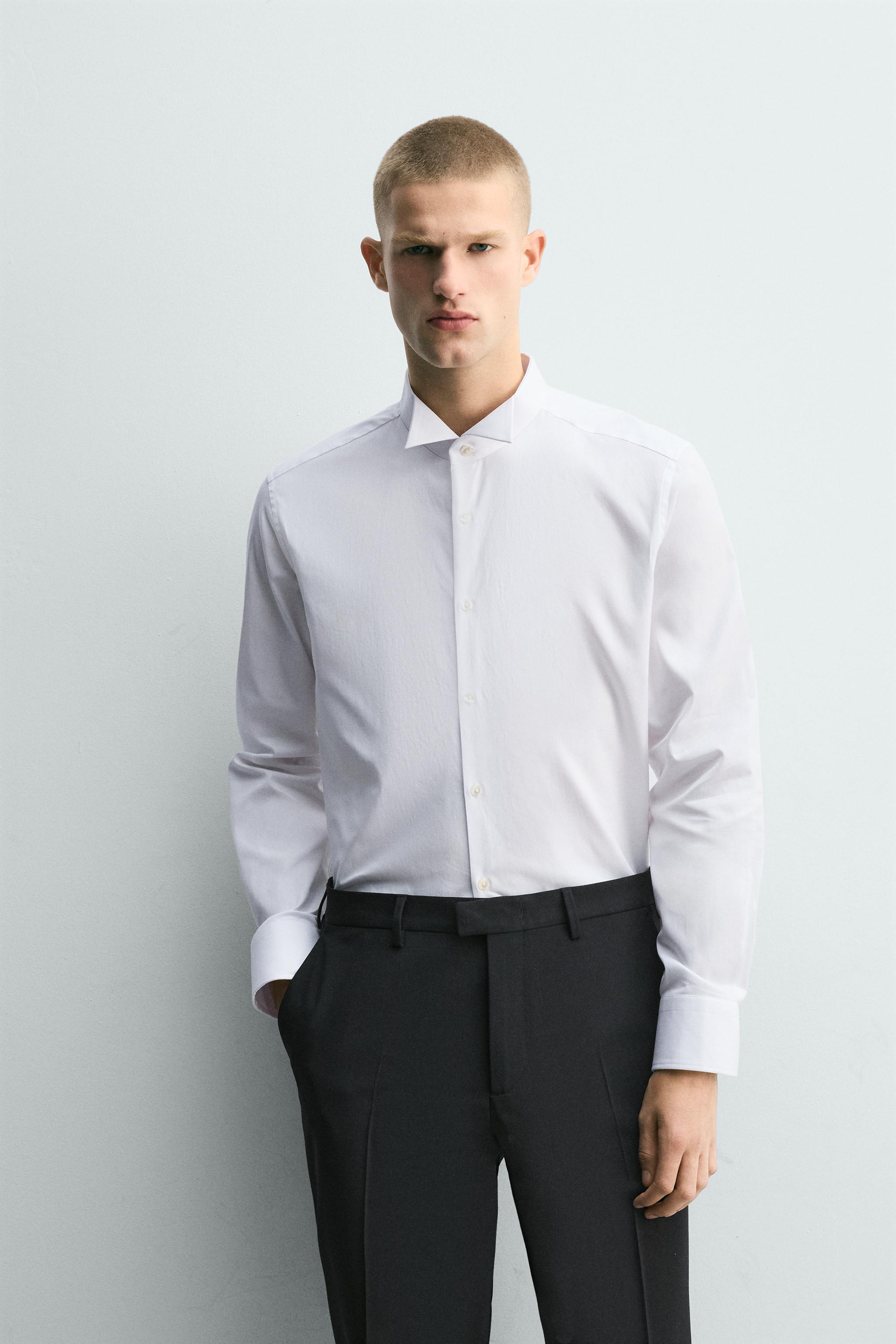 TUXEDO COLLAR SHIRT