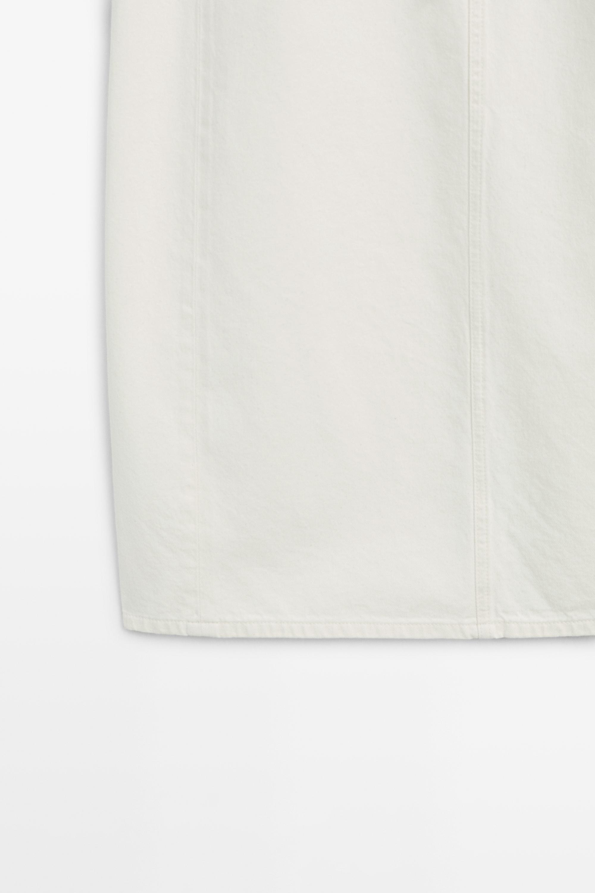 Jupe midi denim barrel fit