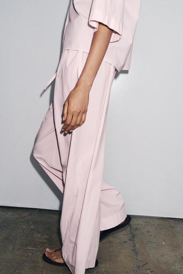 ZW COLLECTION WIDE-LEG TROUSERS - Pink by Zara - Image 2