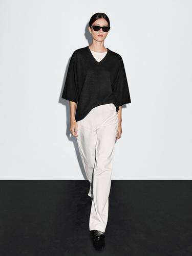 Zara Wool blend V-neck sweater - Black