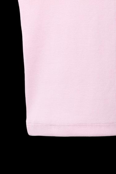 CAMISETA RIB NADADORA - Rosa de Zara