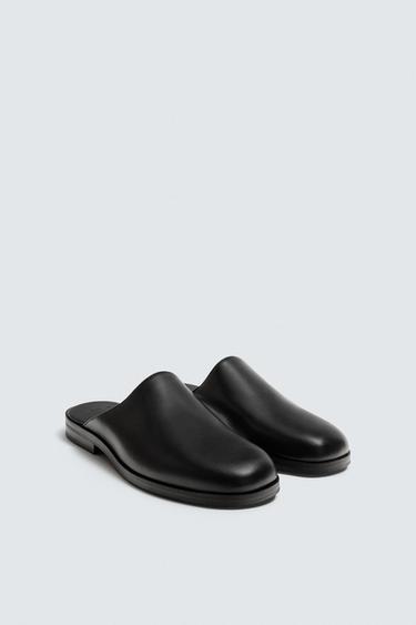 LEATHER CLOGS LIMITED EDITION - Black by Zara