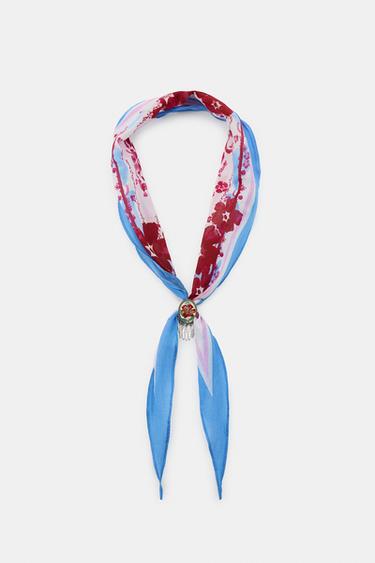 PRINTED BANDANA - Fuchsia by Zara