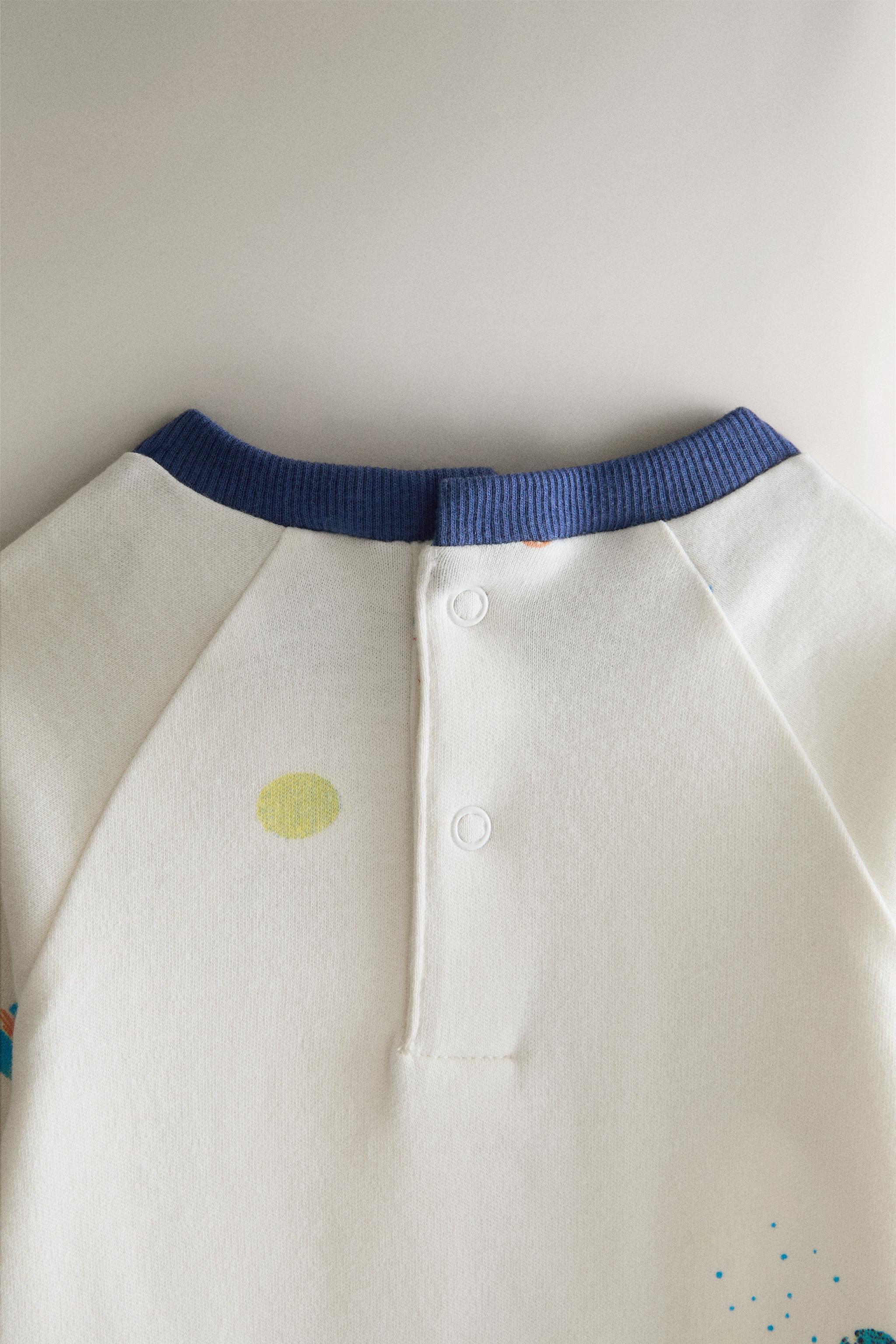 Детские комбинезоны Zara BABY SPACE FOOTED ROMPER — фото 4