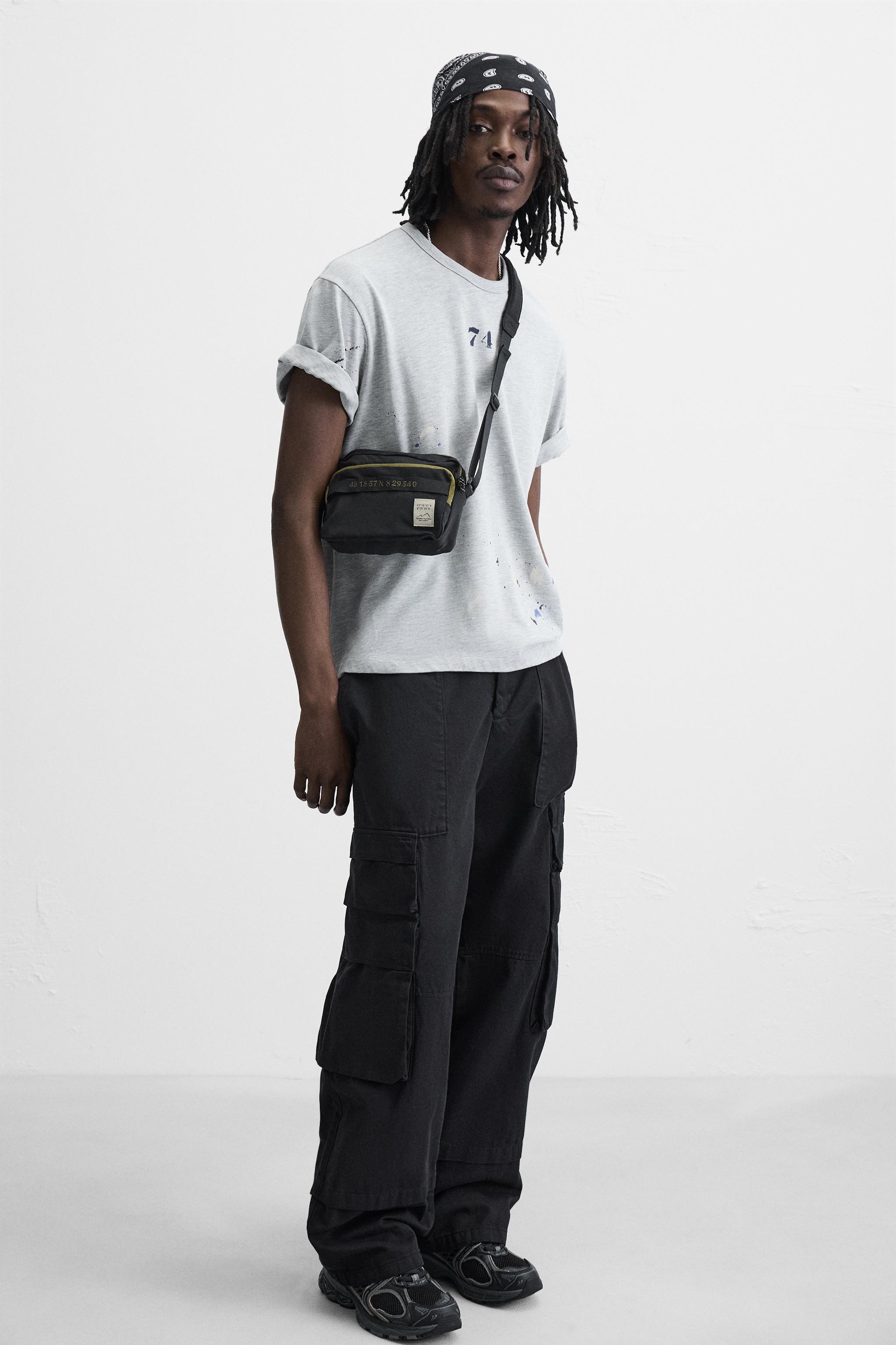 コントラストテクニカルクロスボディバッグ - カーキ | ZARA