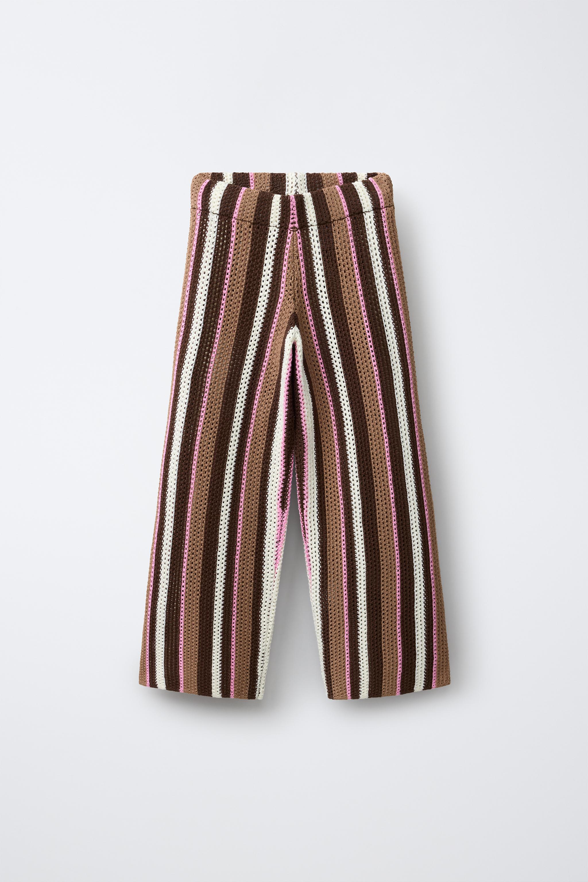 STRIPED KNIT PANTS