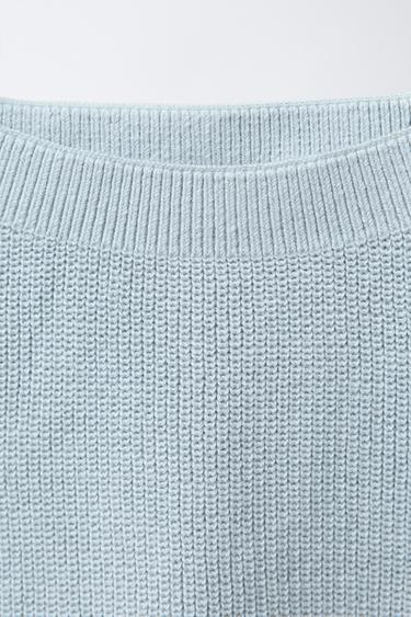 PURL KNIT TROUSERS - Sky blue by Zara - Image 2