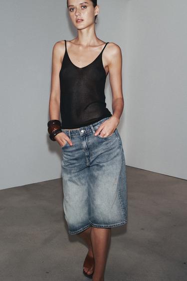 BERMUDA DENIM ZW COLLECTION - Azul de Zara