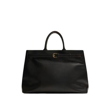 Zara LEATHER HANDBAG - Brown