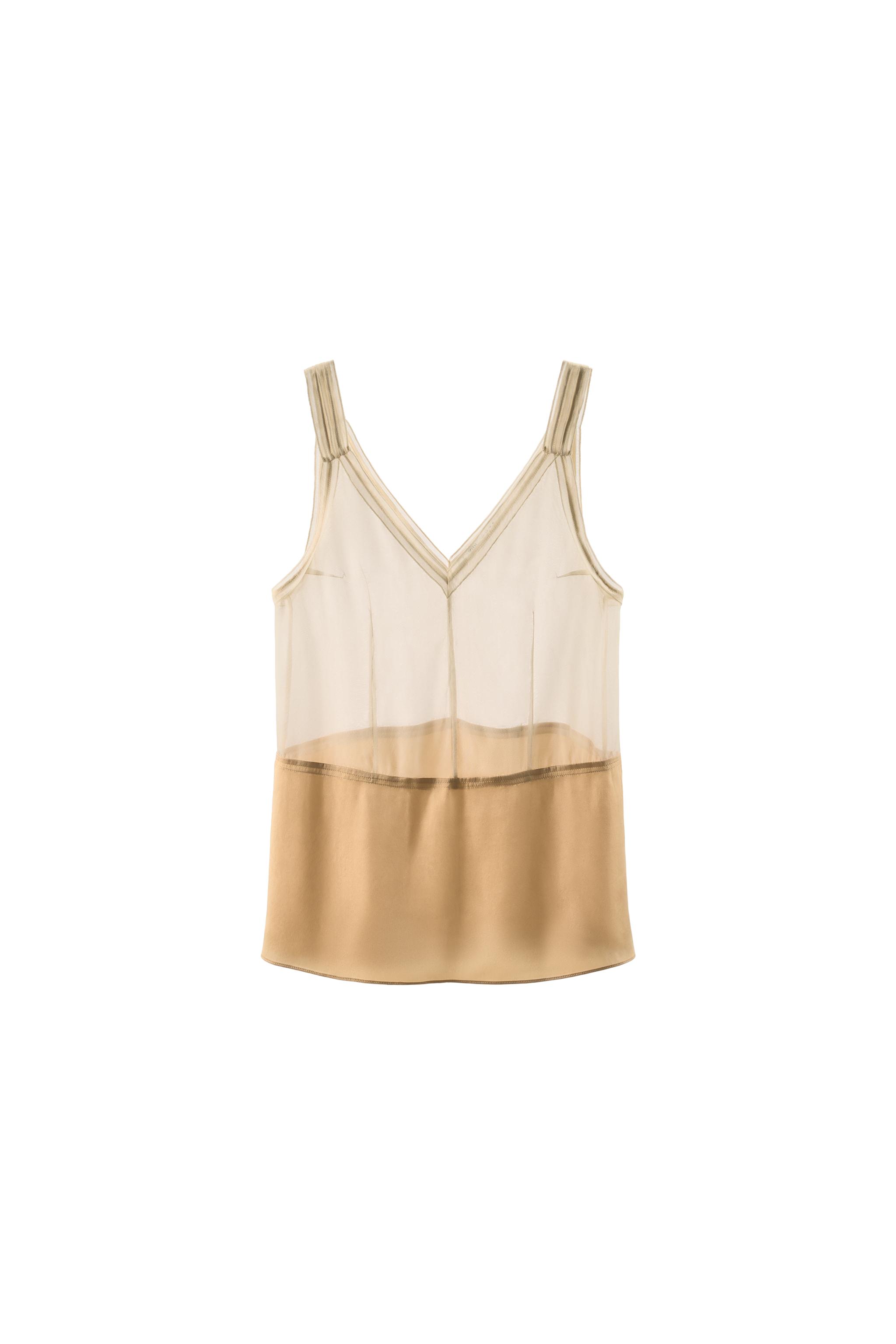 100% SILK STRAP TOP