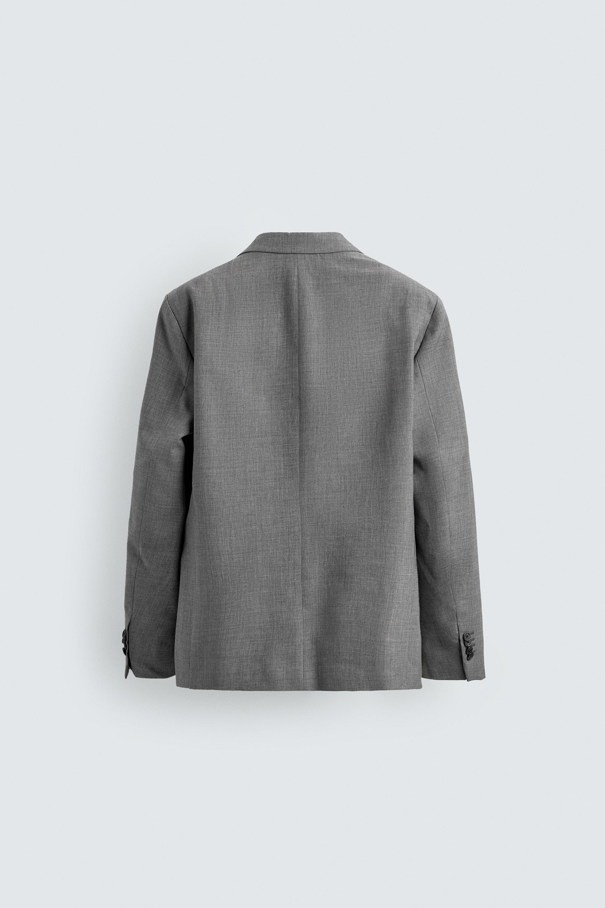 SLIM FIT TEXTURED SUIT JACKET - Gray | ZARA United States