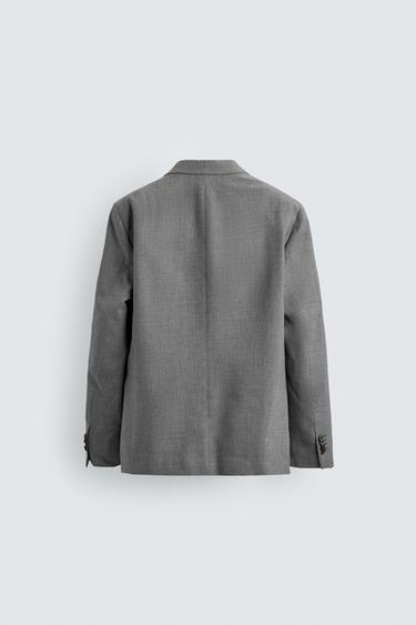 VESTE DE COSTUME SLIM STRUCTURÉE - Gris de Zara - Image 6