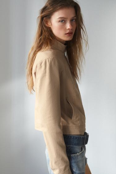 CHAQUETA EFECTO LAVADO - Tostado de Zara