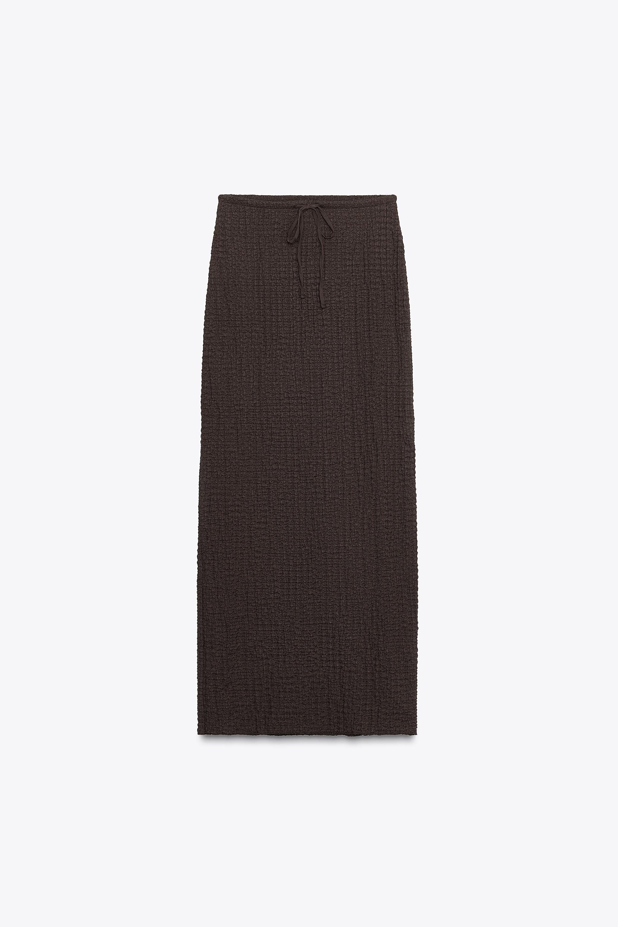 JUPE MIDI TEXTURÉE