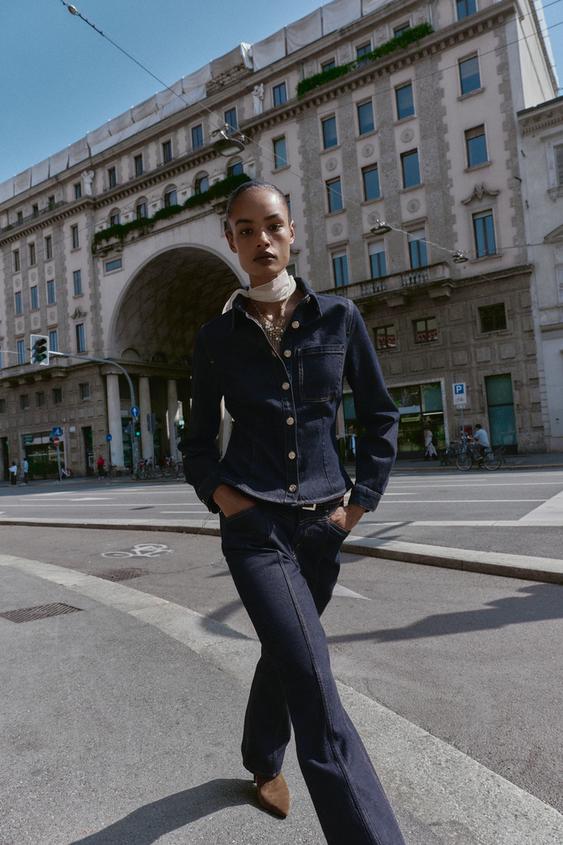 Z1975 MID-RISE STRAIGHT SLIM BELTED JEANS