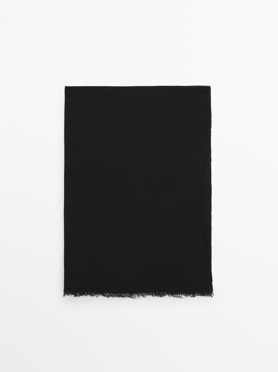 Thin lightweight 100% wool scarf