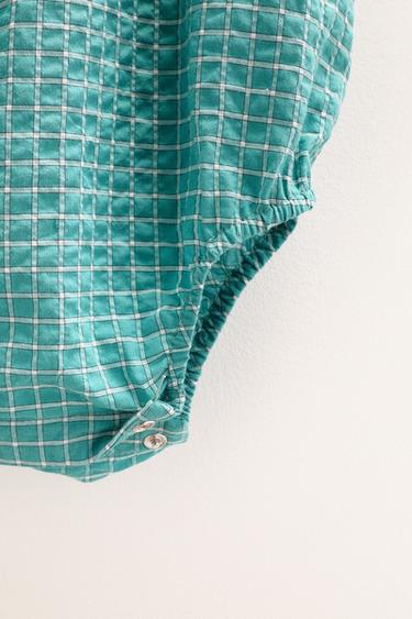 BODY À CARREAUX ZARA TIMELESS - Bleu / Vert de Zara - Image 2