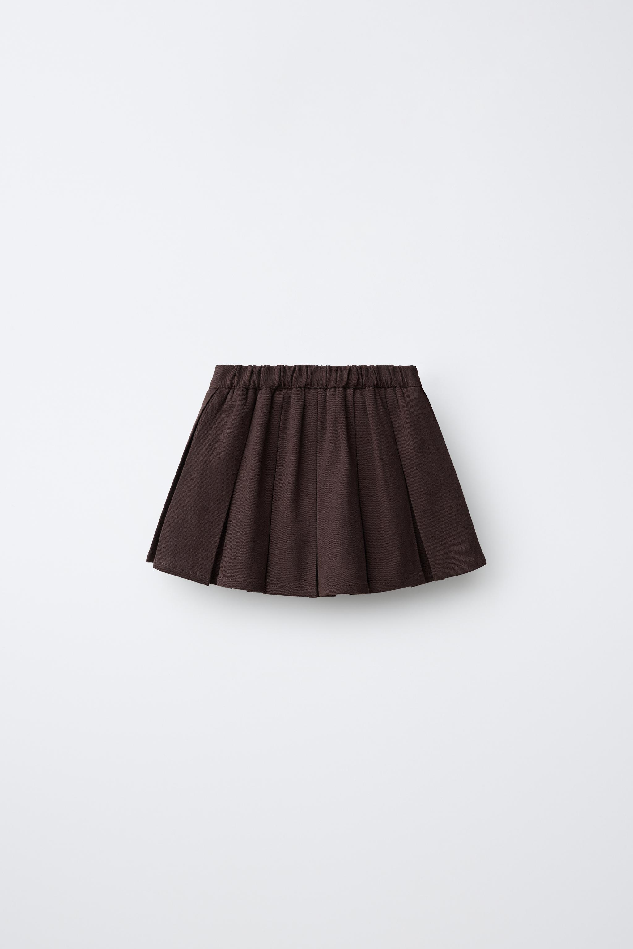 PLEATED KNIT SKIRT
