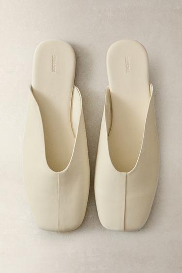 LEATHER MULES - White by Zara - Image 6