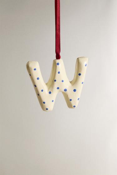 LETTER W CHRISTMAS TREE DECORATION - Ecru by Zara - Image 0
