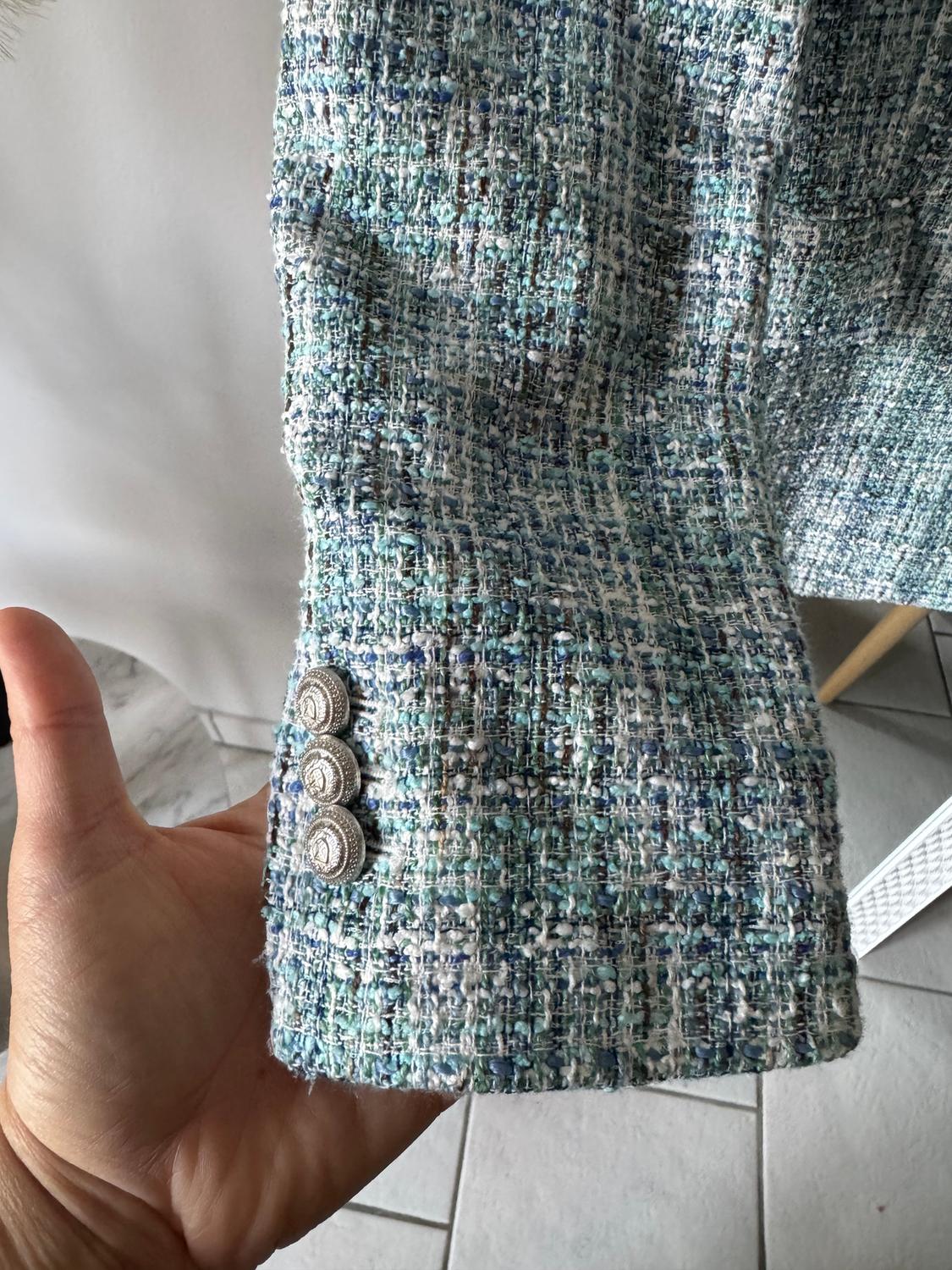 TEXTURED DOUBLE-BREASTED BLAZER - Image 3