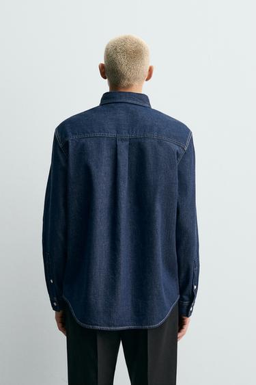 CHEMISE EN JEAN COTON - CACHEMIRE - Bleu de Zara - Image 2