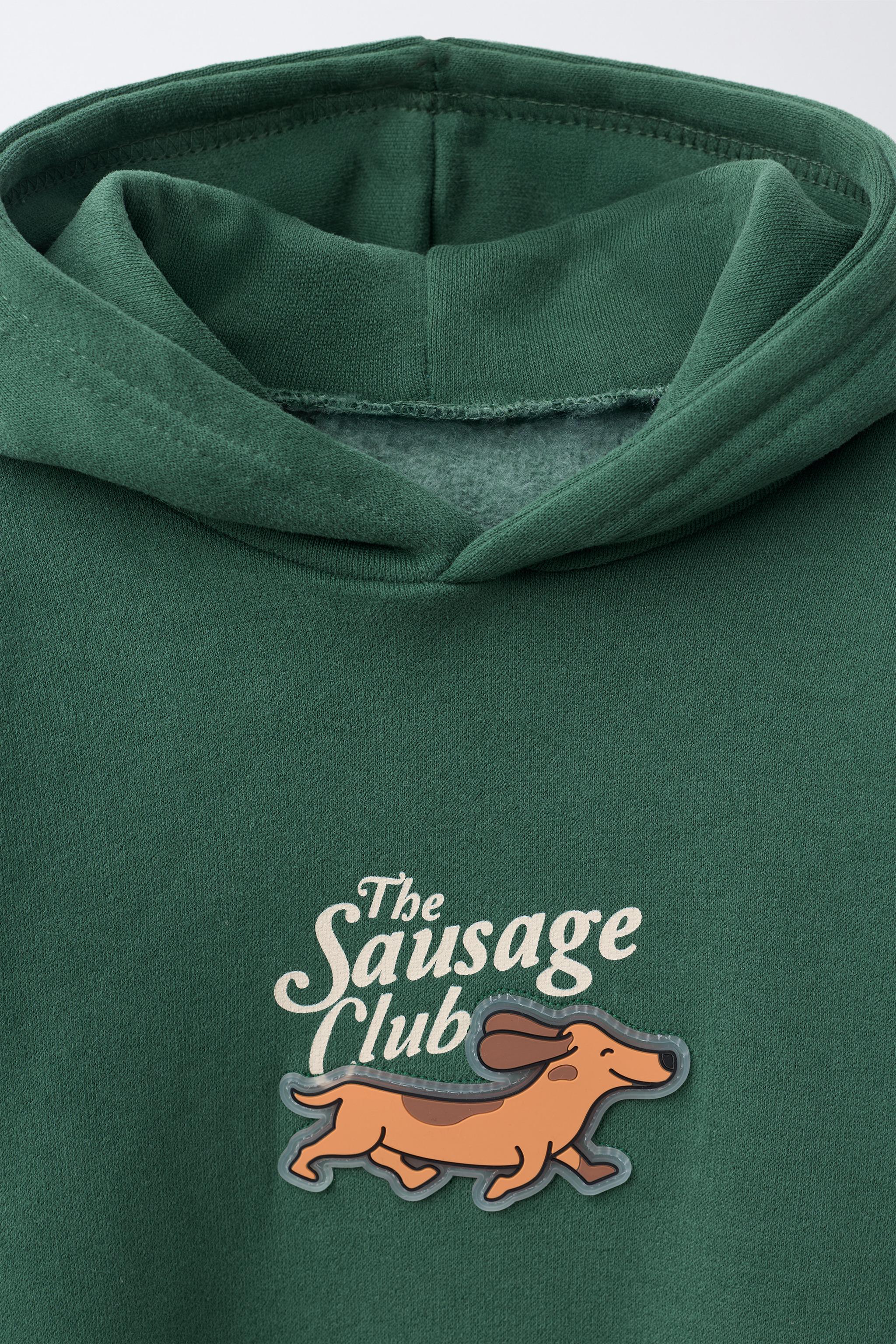 SWEAT À CAPUCHE CHIEN SAUCISSE