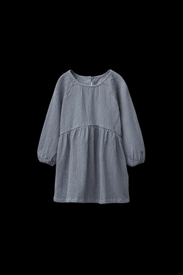 KLEID MIT STRUKTURMUSTER - Blau / Stahlblau von Zara - Bild 0