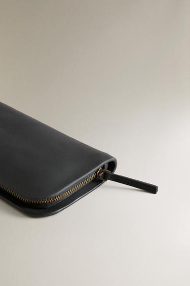 LEATHER WALLET - Black by Zara - Image 4
