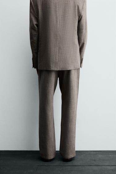 PANTALON DE COSTUME STRUCTURÉ - Marron clair de Zara - Image 2