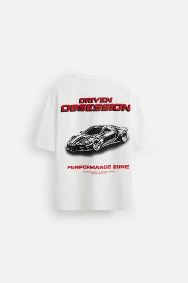 RACING PRINT T-SHIRT - White by Zara - Image 5