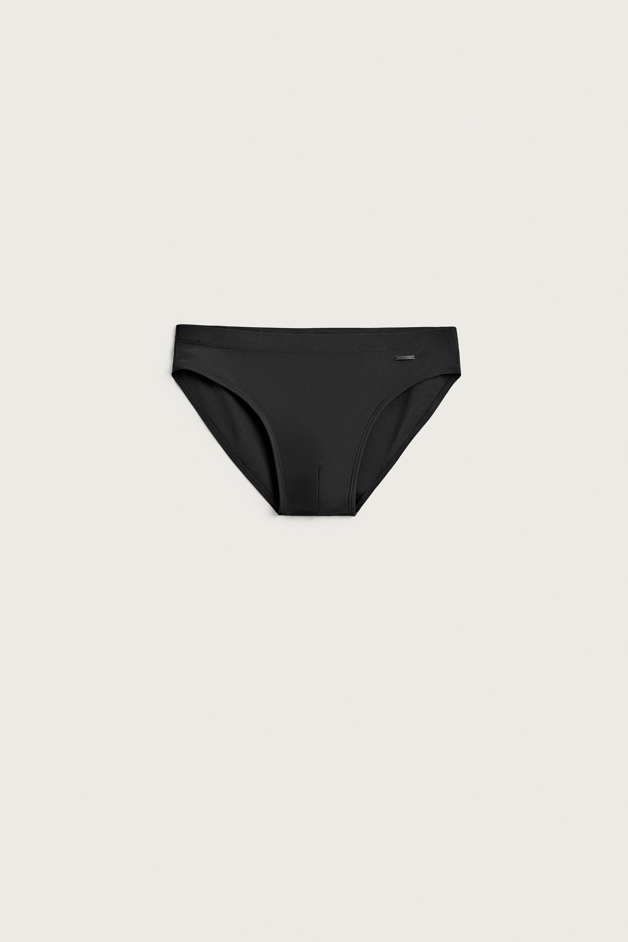 COLORBLOCK BRIEF SWIMSUIT — Black
