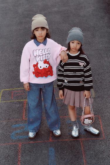 Zara KUROMI © SANRIO WIDE LEG DENIM PANTS - Blue