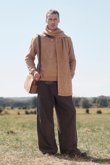 Zara LIMITED EDITION LEATHER CROSSBODY BAG - Sandy Brown - Image 0