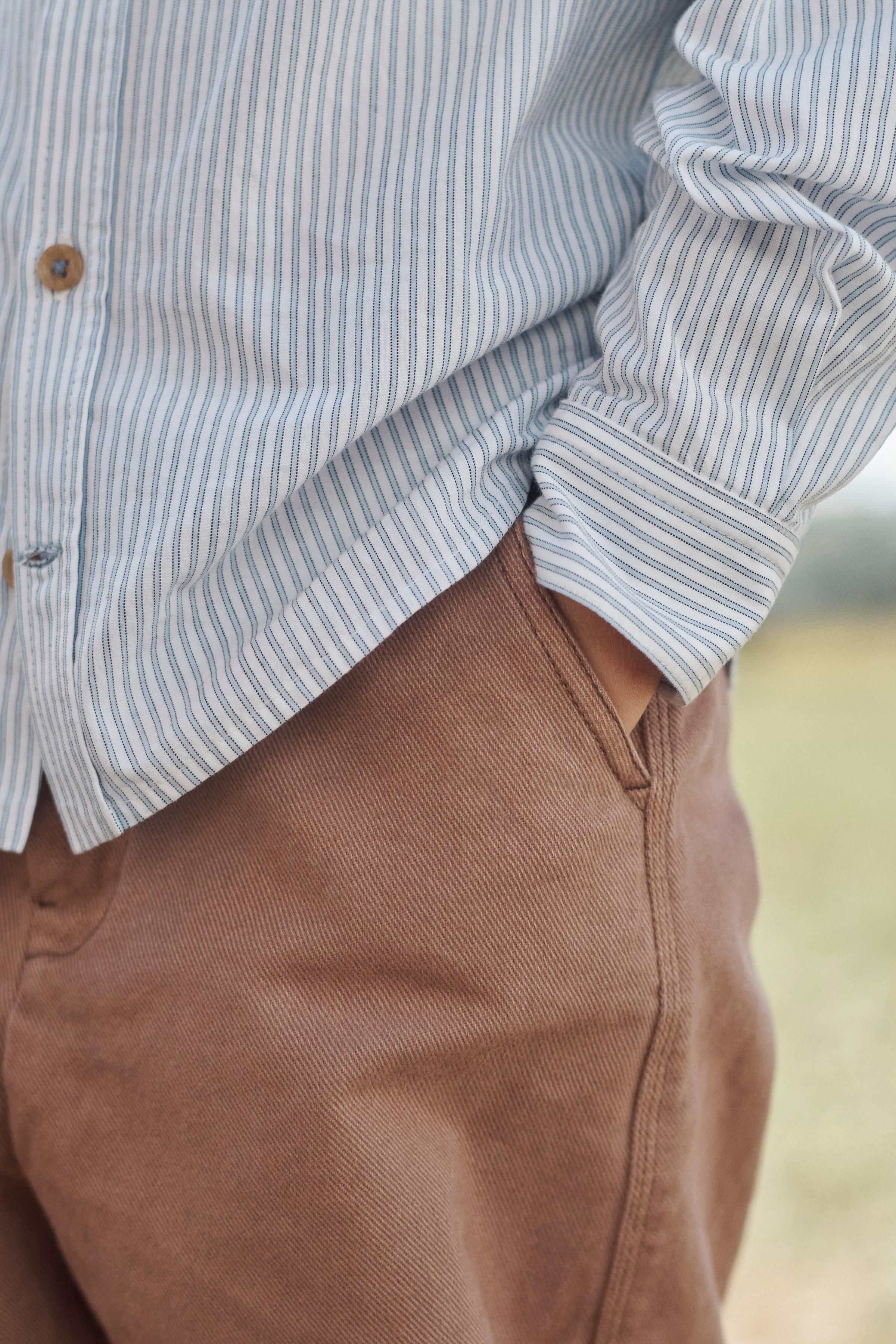 LIMITED EDITION STRIPED SHIRT WITH POCKET - Blue/White