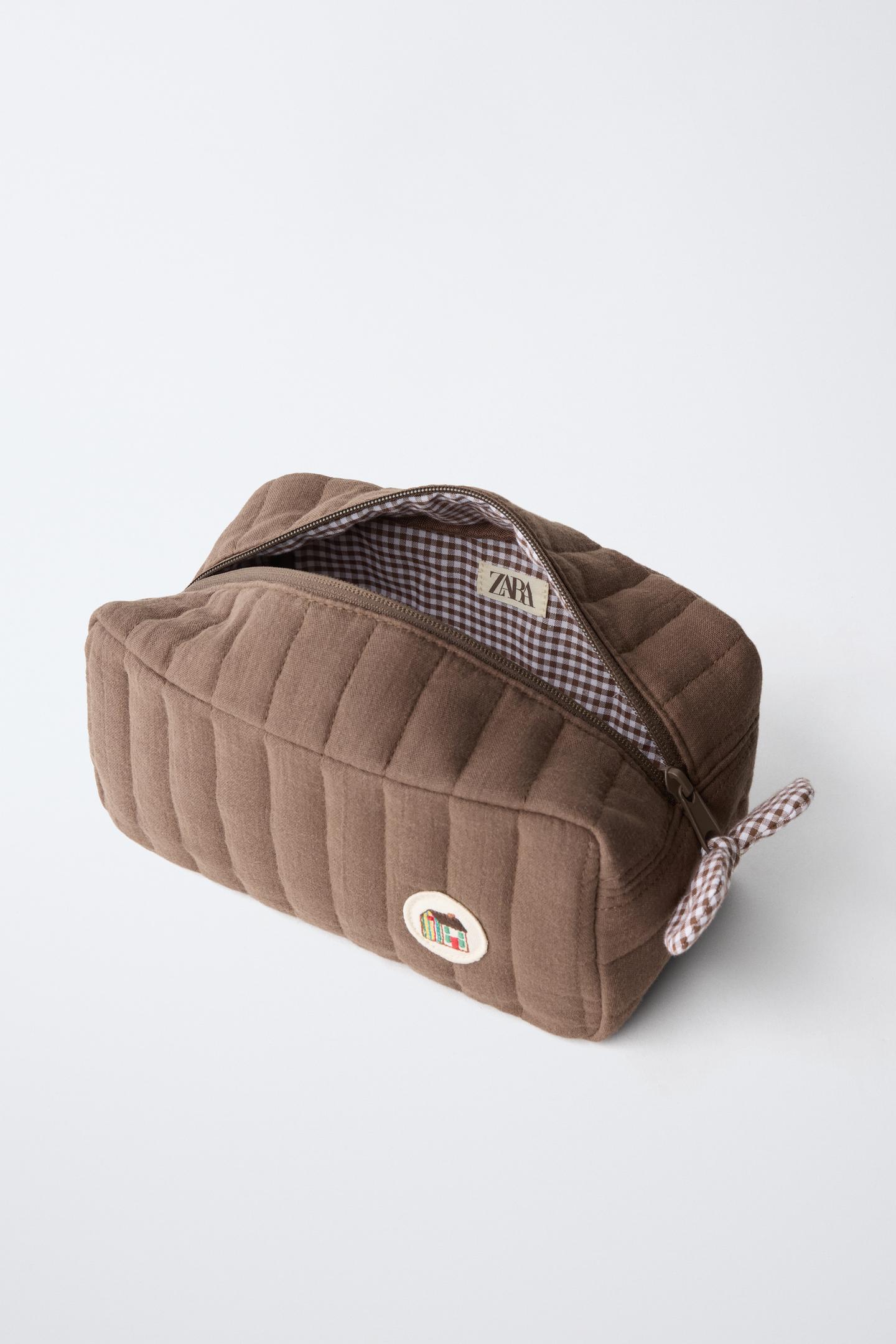 Детская сумка Zara Quilted Pouch, цвет: Коричневый — фото 4