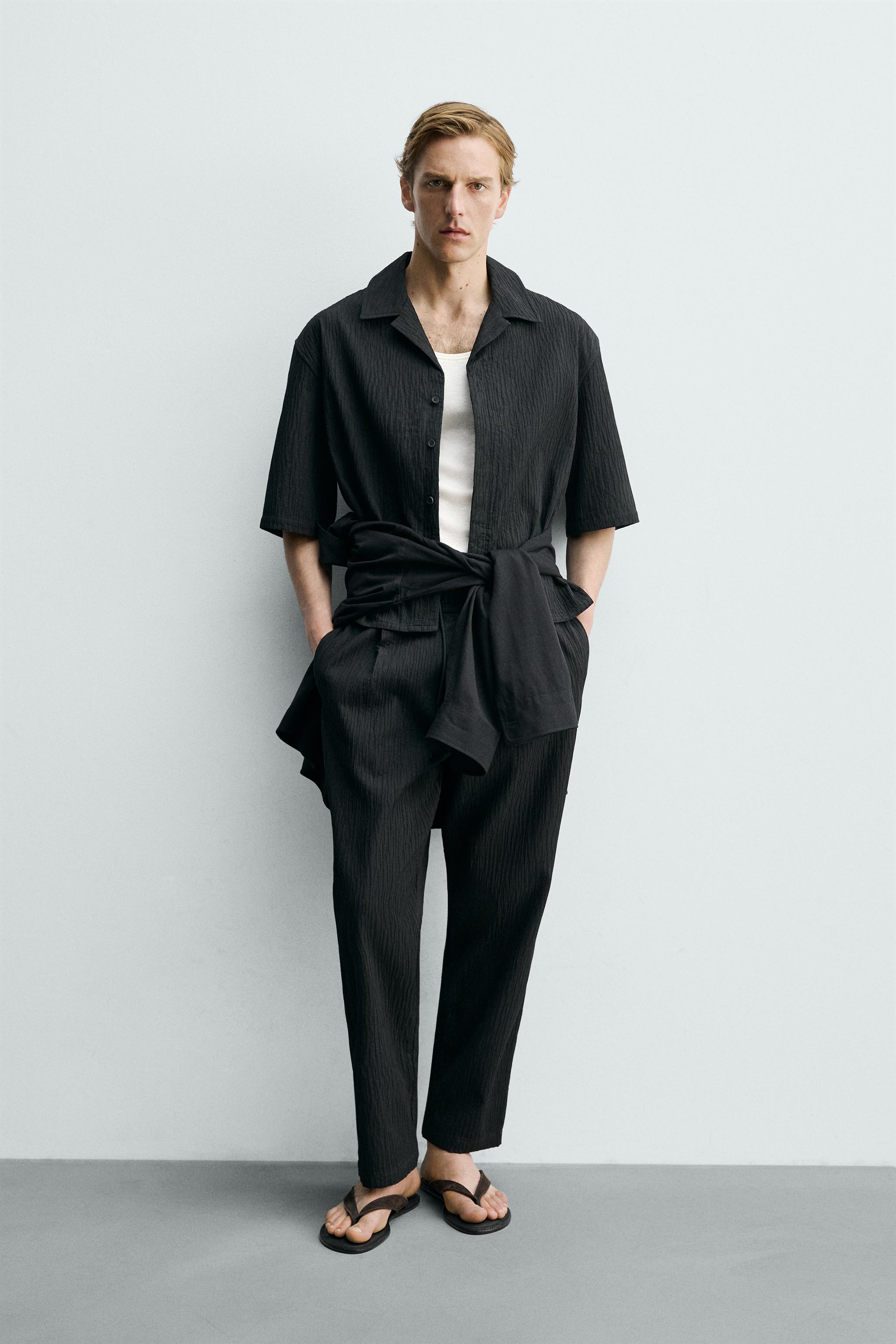CHEMISE RELAXED FIT EN JACQUARD À CARREAUX