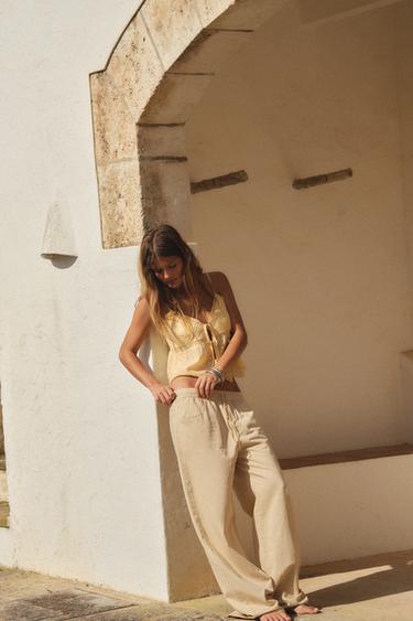 Zara PAJAMA PANTS - Butter - Image 0
