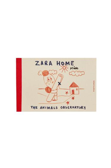 Zara LIMONCELLA X THE ANIMALS OBSERVATORY POSTCARD NOTEBOOK - 多色